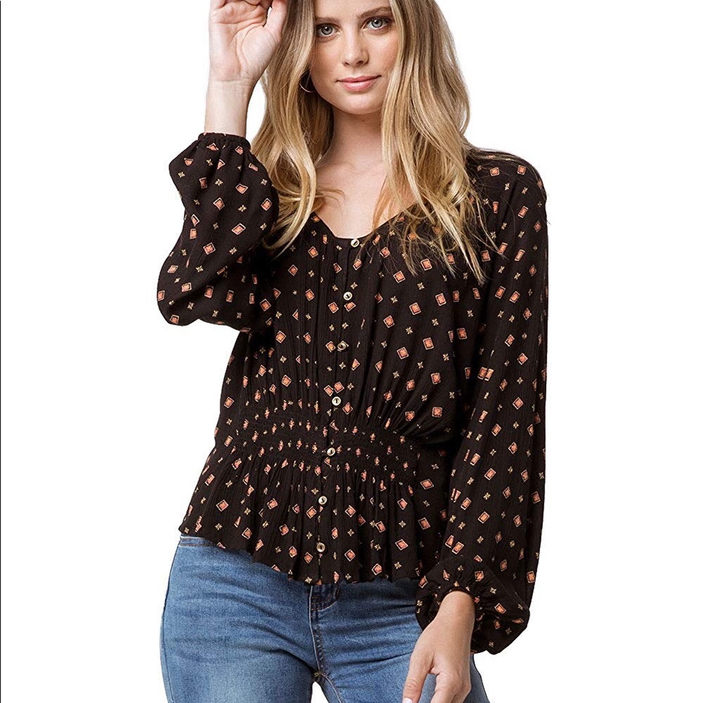 Billabong Boho Playday Blouse Black medium